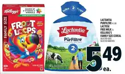 Metro Lactantia purfiltre or lactose free milk kellogg's family size cereal offer