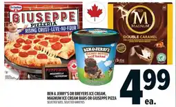 Metro Ben & jerry's or breyers ice cream, magnum ice cream bars or giuseppe pizza offer