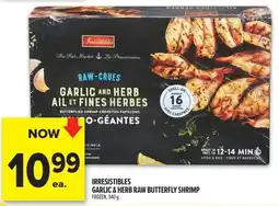 Metro Irresistibles garlic & herb raw butterfly shrimp offer
