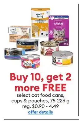 Petsmart select cat food cans, cups & pouches offer