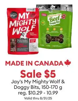 Petsmart Jay's My Mighty Wolf & doggy bits offer
