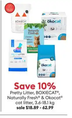 Petsmart Pretty Litter, BOXIECAT , Naturally Fresh & Okocat cat litter offer