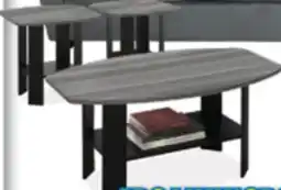 Surplus Furniture Black w/Grey Top 3 Pc. Table Set (All-in-One Box) offer