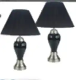 Surplus Furniture Porcelain Black/Brushed Nickel Lamp offer