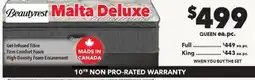Surplus Furniture Malta Deluxe Firm Tight Top Queen Mattress Set offer