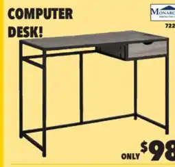 Surplus Furniture Taupe/ Black Computer Desk offer