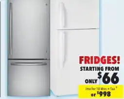Surplus Furniture Moffat White 19 CU. FT. Refrigerator w/ Drawer offer