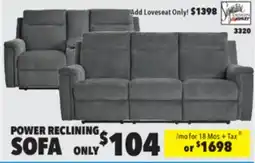 Surplus Furniture Barnsana Grey Power Motion Sofa offer