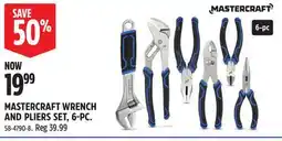 Canadian Tire MASTERCRAFT WRENCH AND PLIERS SET, 6-PC offer