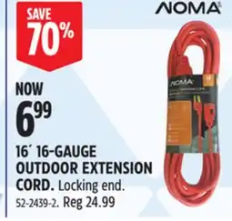 Canadian Tire 16´ 16-GAUGE OUTDOOR EXTENSION CORD offer