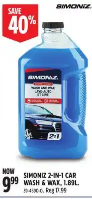 Canadian Tire SIMONIZ 2 IN 1 CAR WASH & WAX, 1.89L offer