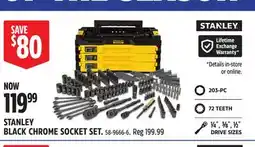 Canadian Tire STANLEY BLACK CHROME SOCKET SET offer