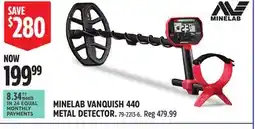 Canadian Tire MINELAB VANQUISH 440 METAL DETECTOR offer