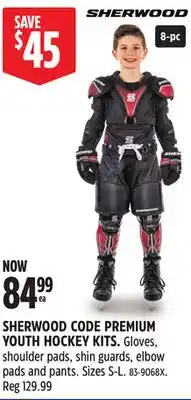 Canadian Tire SHERWOOD CODE PREMIUM YOUTH HOCKEY KITS offer