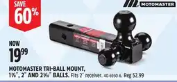 Canadian Tire MOTOMASTER TRI-BALL MOUNT, 17⁄8˝, 2˝ AND 25⁄16˝ BALLS offer
