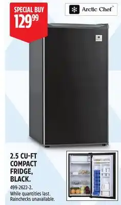 Canadian Tire 2.5 CU-FT COMPACT FRIDGE, BLACK offer