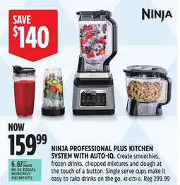Canadian Tire NINJA PROFESSIONAL PLUS KITCHEN SYSTEM WITH AUTO-IQ offer