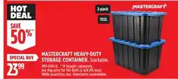 Canadian Tire MASTERCRAFT HEAVY-DUTY STORAGE CONTAINER offer