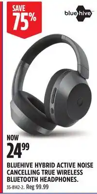 Canadian Tire BLUEHIVE HYBRID ACTIVE NOISE CANCELLING TRUE WIRELESS BLUETOOTH HEADPHONES offer