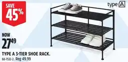 Canadian Tire TYPE A 3-TIER SHOE RACK offer