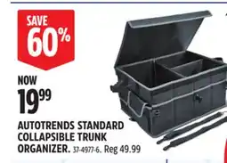 Canadian Tire AUTOTRENDS STANDARD COLLAPSIBLE TRUNK ORGANIZER offer
