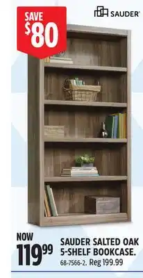 Canadian Tire SAUDER SALTED OAK 5-SHELF BOOKCASE offer