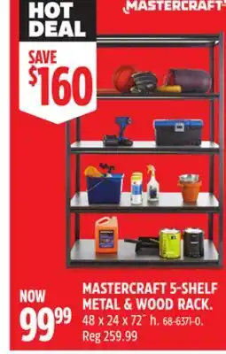 Canadian Tire MASTERCRAFT 5-SHELF METAL & WOOD RACK offer