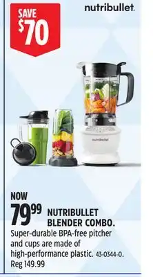 Canadian Tire NUTRIBULLET BLENDER COMBO offer