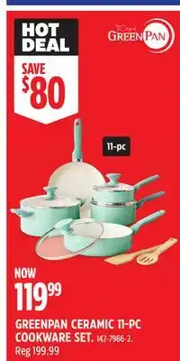 Canadian Tire GREENPAN CERAMIC 11-PC COOKWARE SET offer