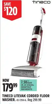 Canadian Tire TINECO LITEVAK CORDED FLOOR WASHER offer