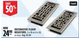Canadian Tire DECORATIVE FLOOR REGISTERS offer