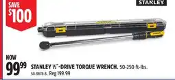 Canadian Tire STANLEY 1⁄2˝-DRIVE TORQUE WRENCH offer