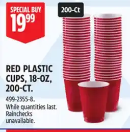 Canadian Tire RED PLASTIC CUPS offer