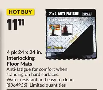 Princess Auto 4 pk 24 x 24 in. Interlocking Floor Mats offer