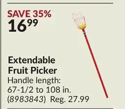 Princess Auto Extendable Fruit Picker offer