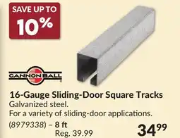 Princess Auto 16-Gauge Sliding-Door Square Tracks 8 ft offer