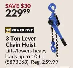 Princess Auto 3 Ton Lever Chain Hoist offer