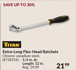 Princess Auto Extra-Long Flex-Head Ratchets – 1/4 in. dr. Length: 12 in offer