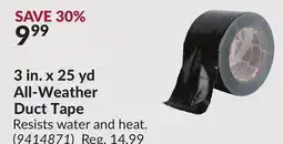 Princess Auto 3 in. x 25 yd All-Weather Duct Tape offer
