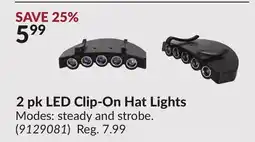 Princess Auto 2 pk LED Clip-On Hat Lights offer