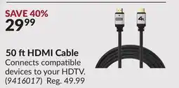 Princess Auto 50 ft HDMI Cable offer