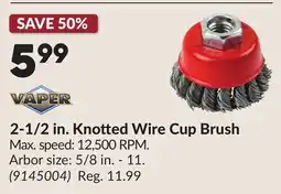 Princess Auto 2-1/2 in. Knotted Wire Cup Brush offer