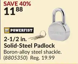 Princess Auto Solid-Steel Padlock offer