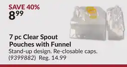 Princess Auto 7 pc Clear Spout Pouches with Funnel offer