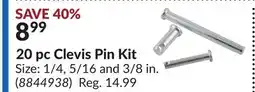 Princess Auto 20 pc Clevis Pin Kit offer