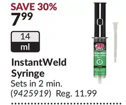 Princess Auto InstantWeld Syringe offer