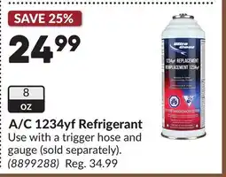 Princess Auto A/C 1234yf Refrigerant offer