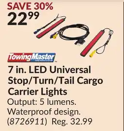 Princess Auto 7 in. LED Universal Stop/Turn/Tail Cargo Carrier Lights offer