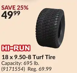 Princess Auto 18 x 9.50-8 Turf Tire offer