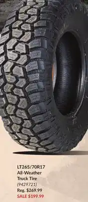 Princess Auto LT265/70R17 All-Weather Truck Tire offer